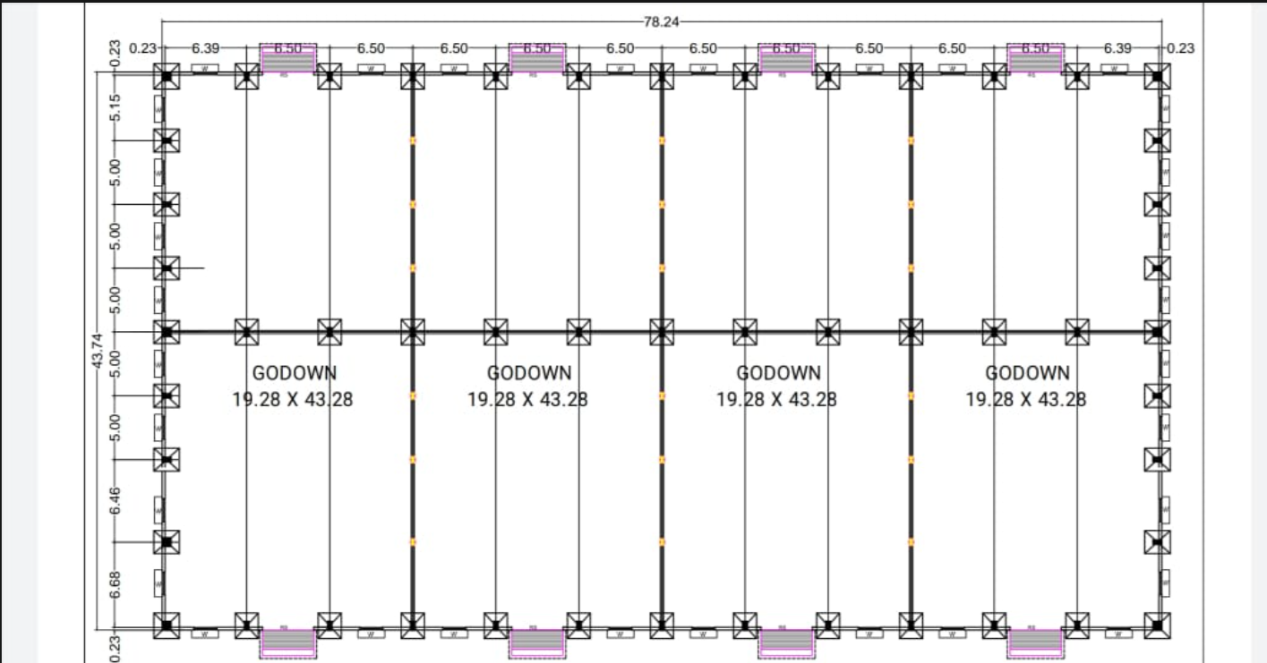 Structural column layout